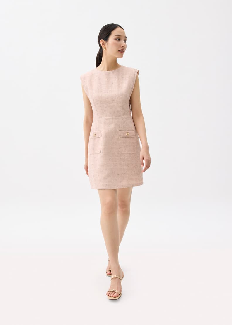 ゆ*う様 新品 未使用 タグ付 Paddington Mini Dress ch Elle's tweed mini dress (mint blue) | Little World