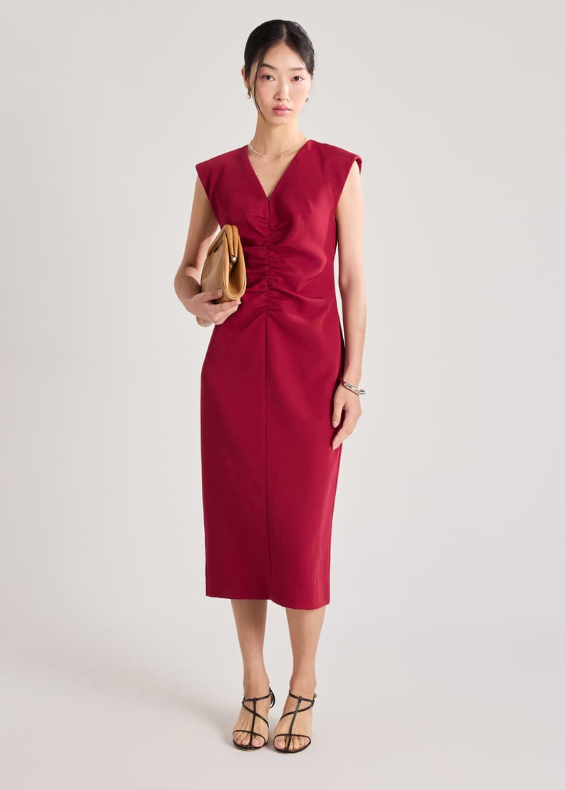 Ruched Column Dress