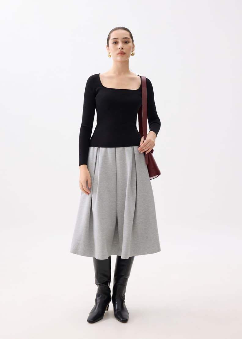 Mikaela Knit Square Neck Top | Love, Bonito SG