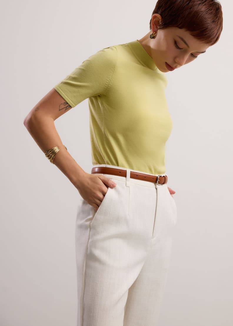 Noorie Lyocell Mock Neck Fitted Top | Love, Bonito INTL