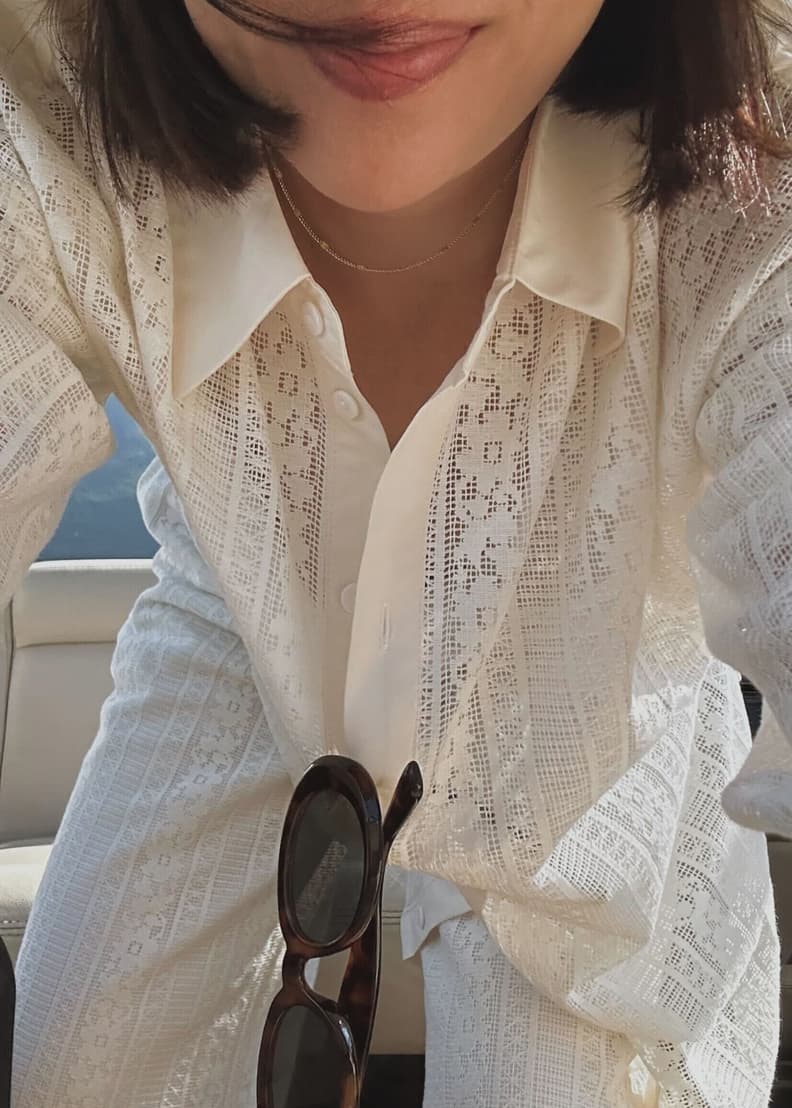 美品★ CHEMICAL LACE OVER SHIRT No.6 Ash Tee in White Lace – No.6 Store