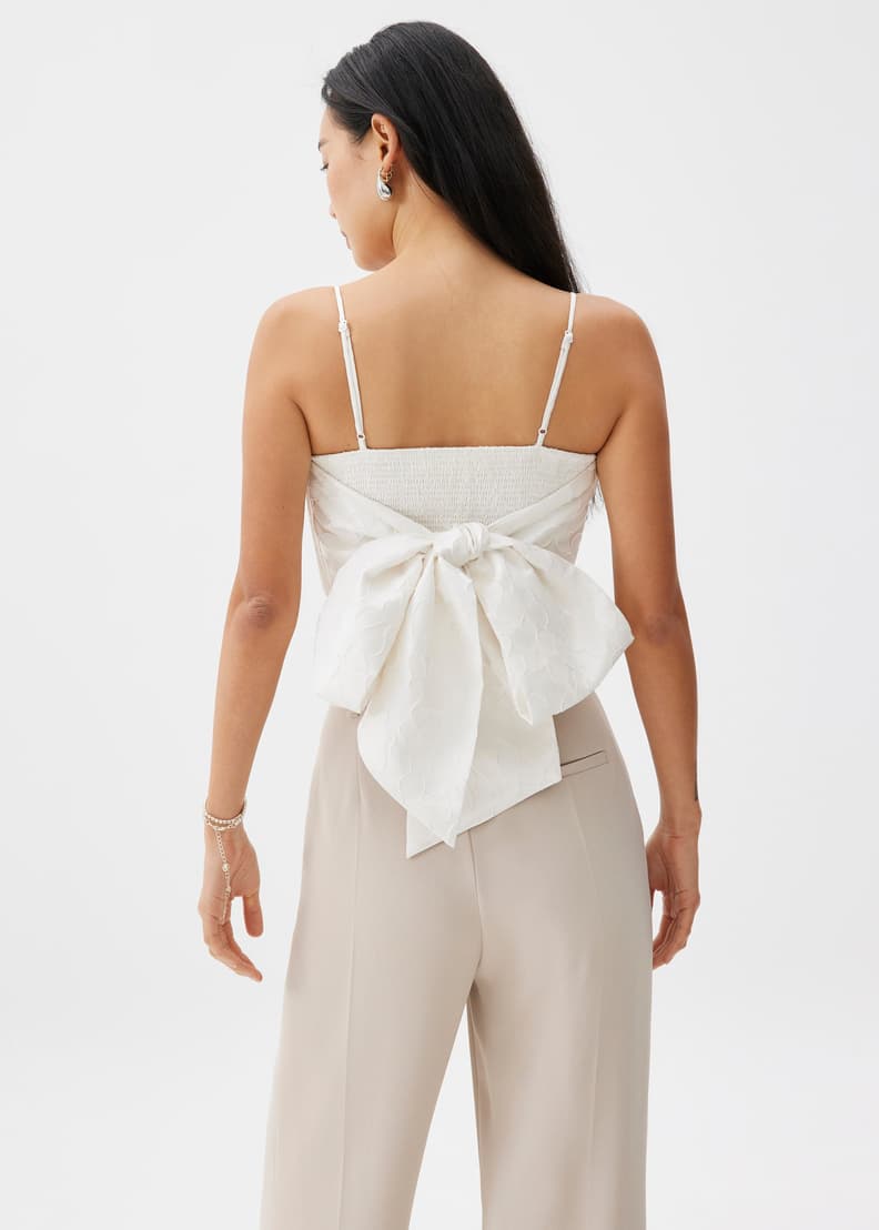 Padded Jacquard Bustier Camisole Top | Love, Bonito US