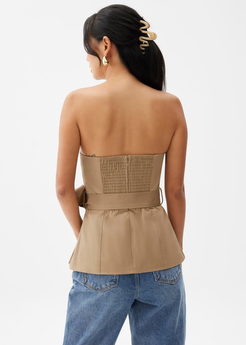 Cotton Belted Tube Top | Love, Bonito ID