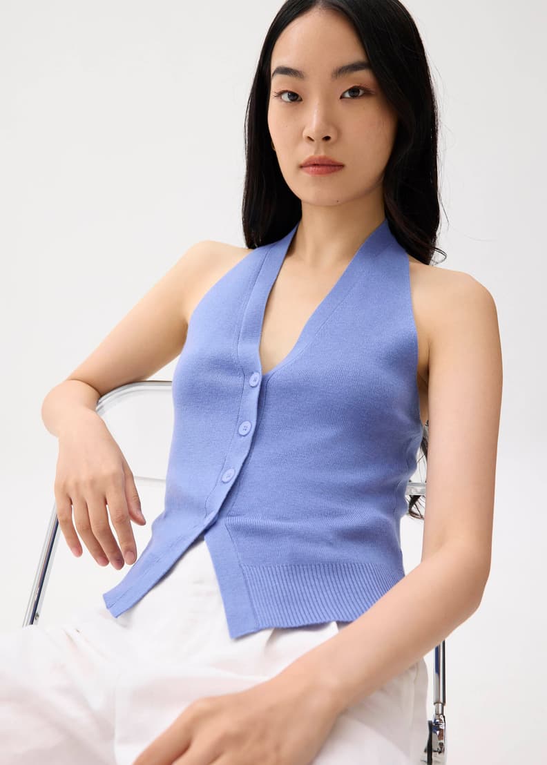 Knit Fitted Halter Neck Top | Love, Bonito SG