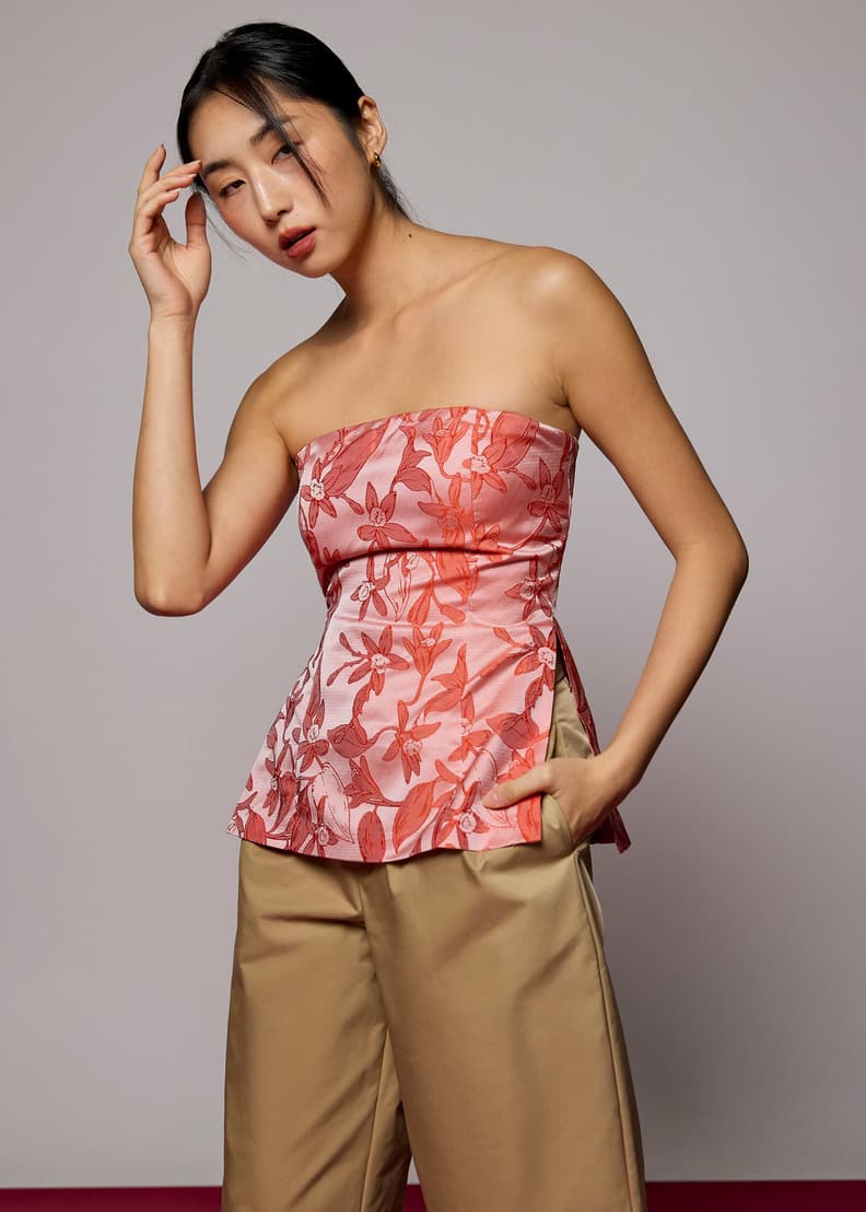 Brocade Fitted Tube Top | Love, Bonito SG