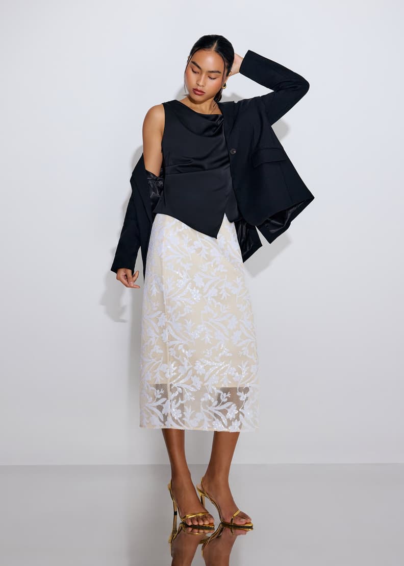 Asymmetric Satin Top | Love, Bonito SG