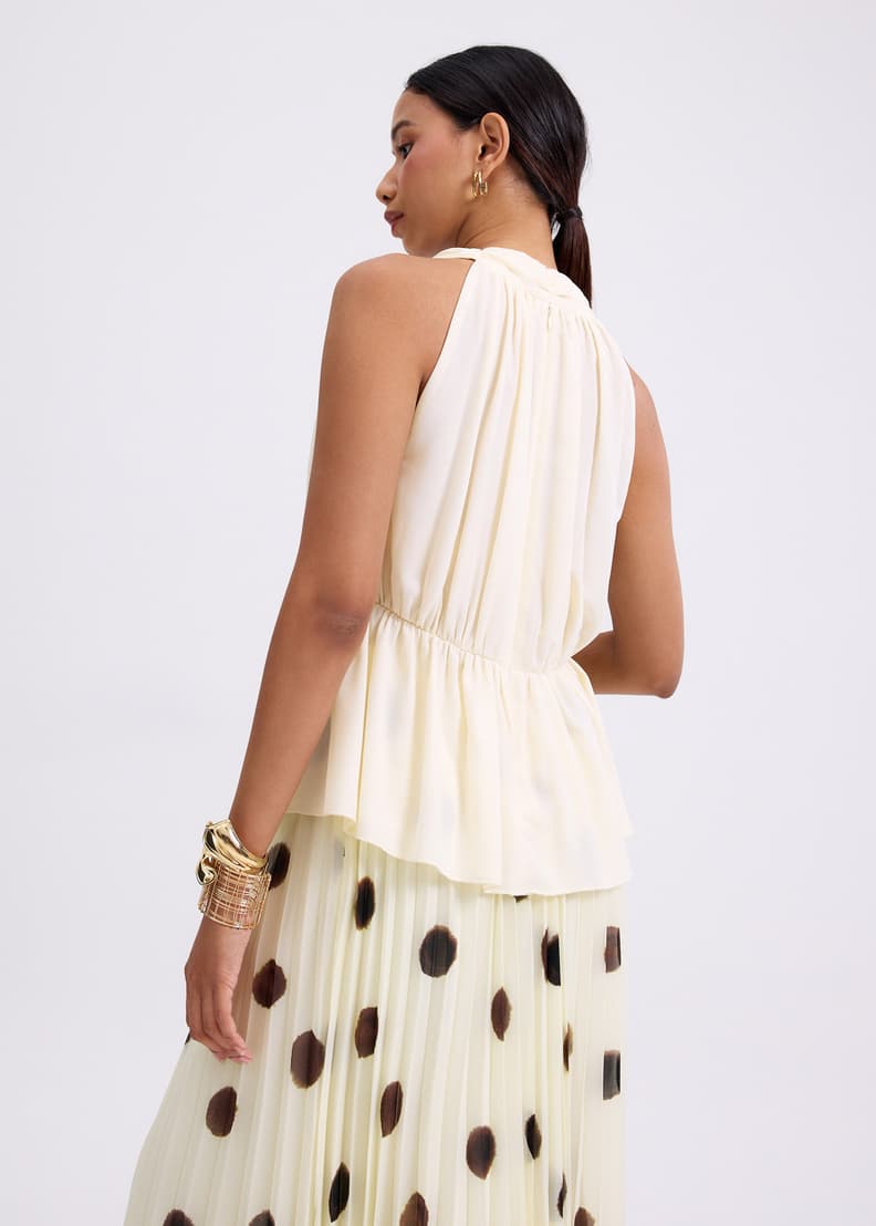 トップス heve heart neck peplum BL heve heart neck peplum BL トップス