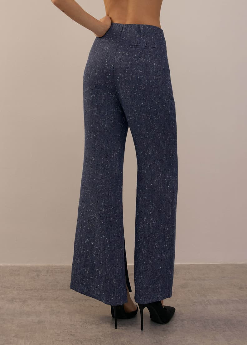 サブレ glittery tweed flare easy trousers サブレ glittery tweed