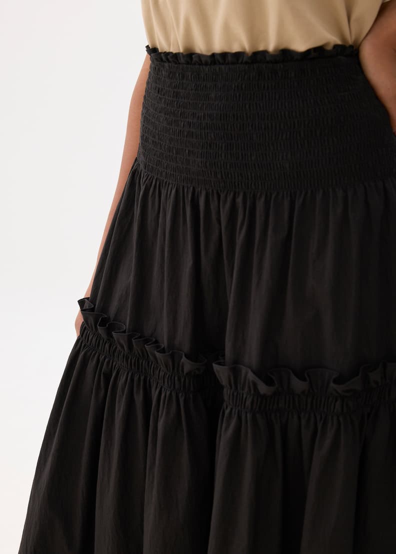 High Waist Tiered A-line Maxi Skirt | Love, Bonito INTL
