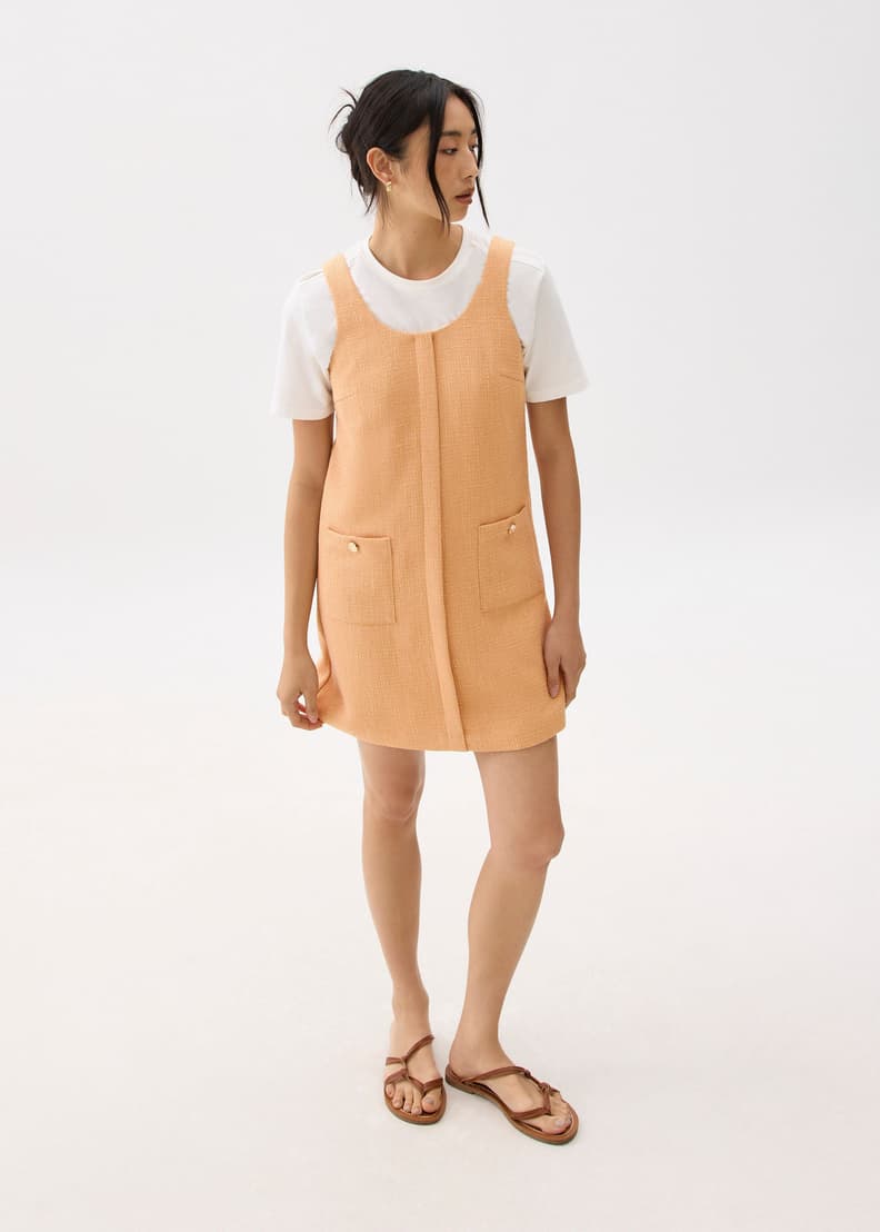 Tweed Scoop Neck Shift Mini Dress | Love, Bonito SG