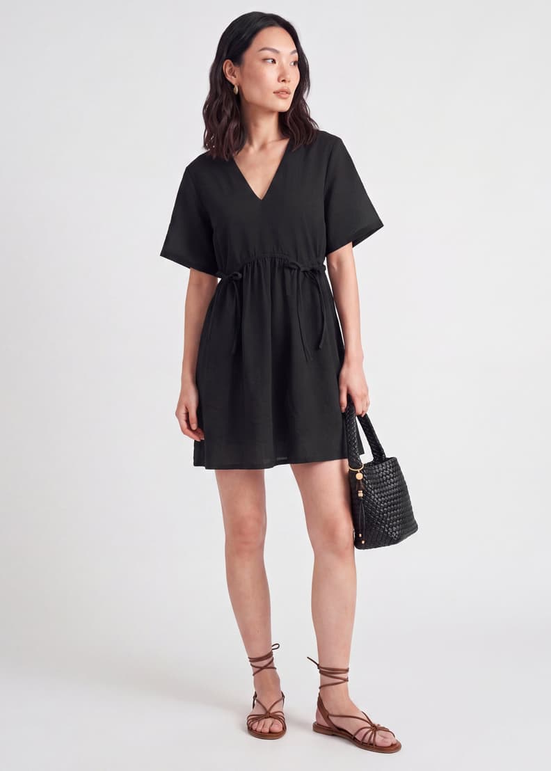 Cotton Seersucker Mini Dress