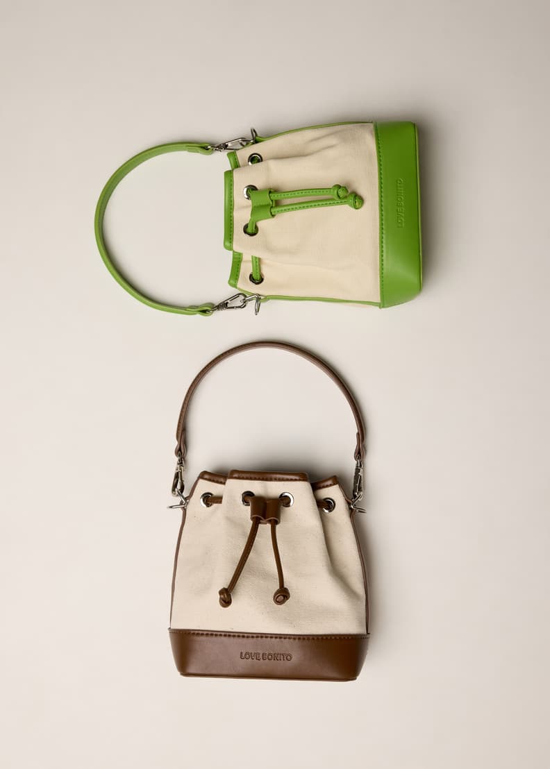 バッグ herlipto One-Handle Canvas Bucket Bag herlipto One-Handle