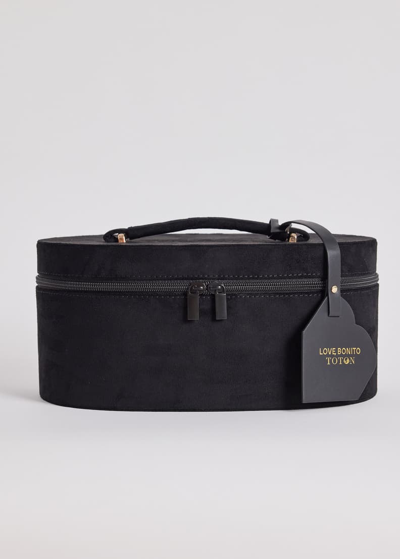 Love, Bonito x TOTON Vanity Case in Black Suede