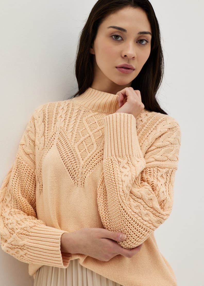 Oversized High Neck Knit Sweater | Love, Bonito SG