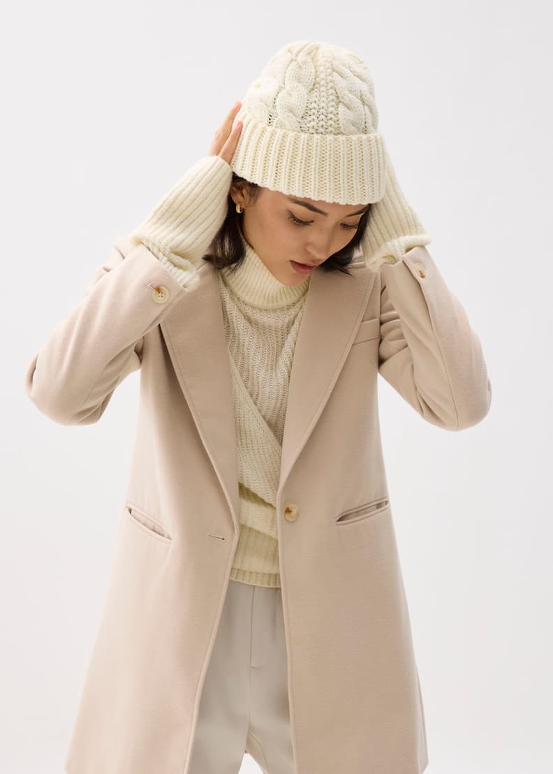 Cable Knit Beanie | Love, Bonito SG