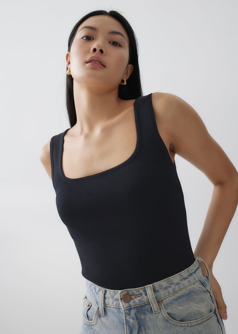 Quincy Square Neck Knit Tank | Love, Bonito SG