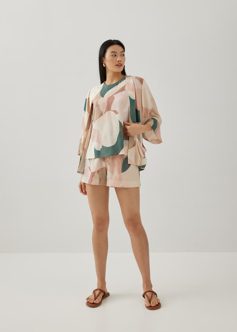 Kracie Relaxed Kimono in Simple Pleasures | Love, Bonito SG