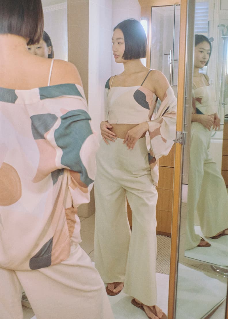 Kracie Relaxed Kimono in Simple Pleasures | Love, Bonito SG