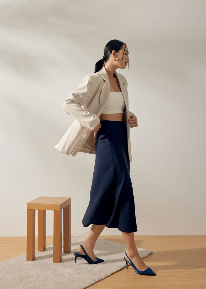 Madeline Flare Midi Skirt | Love, Bonito SG