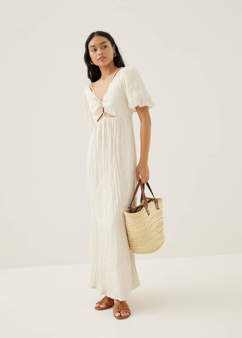 新品 Paddington Long Dress mauve beige SECOND SKIN PADDED RIBBED CAMI MAXI DRESS (GREIGE) | Lovet