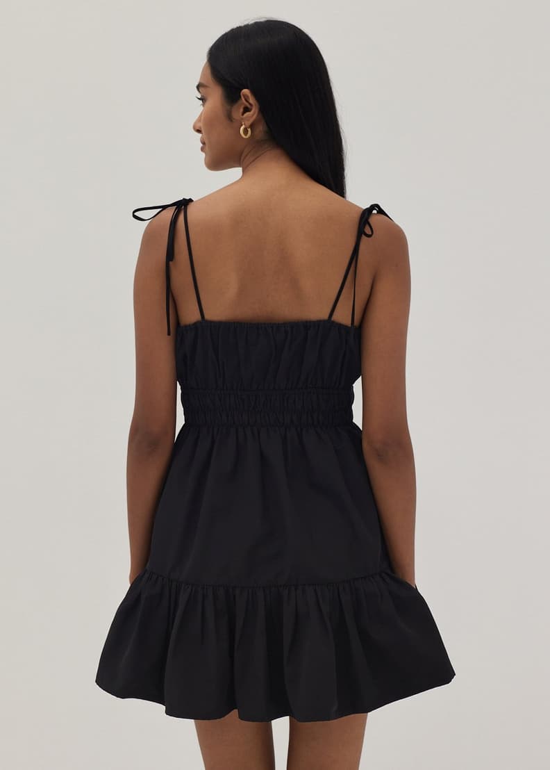 Darla Tie Shoulder Tiered Mini Dress | Love, Bonito SG