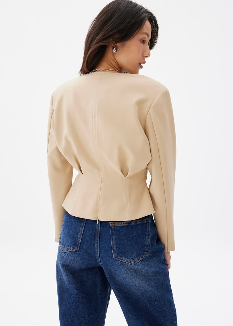 Moon Shoulder Padded V-neck Top | Love, Bonito US
