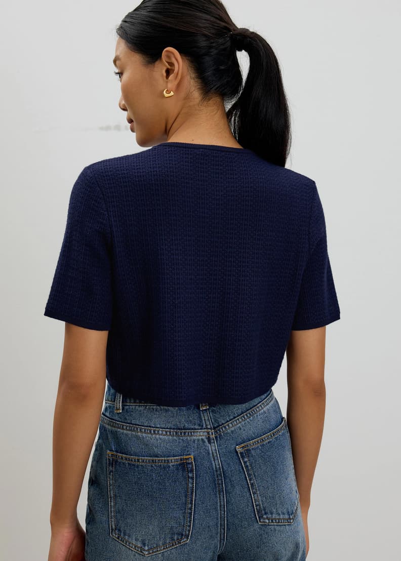 冬ギフト セ Boxy Yoko Textured HK Bonito Love, | Top Knit トップス