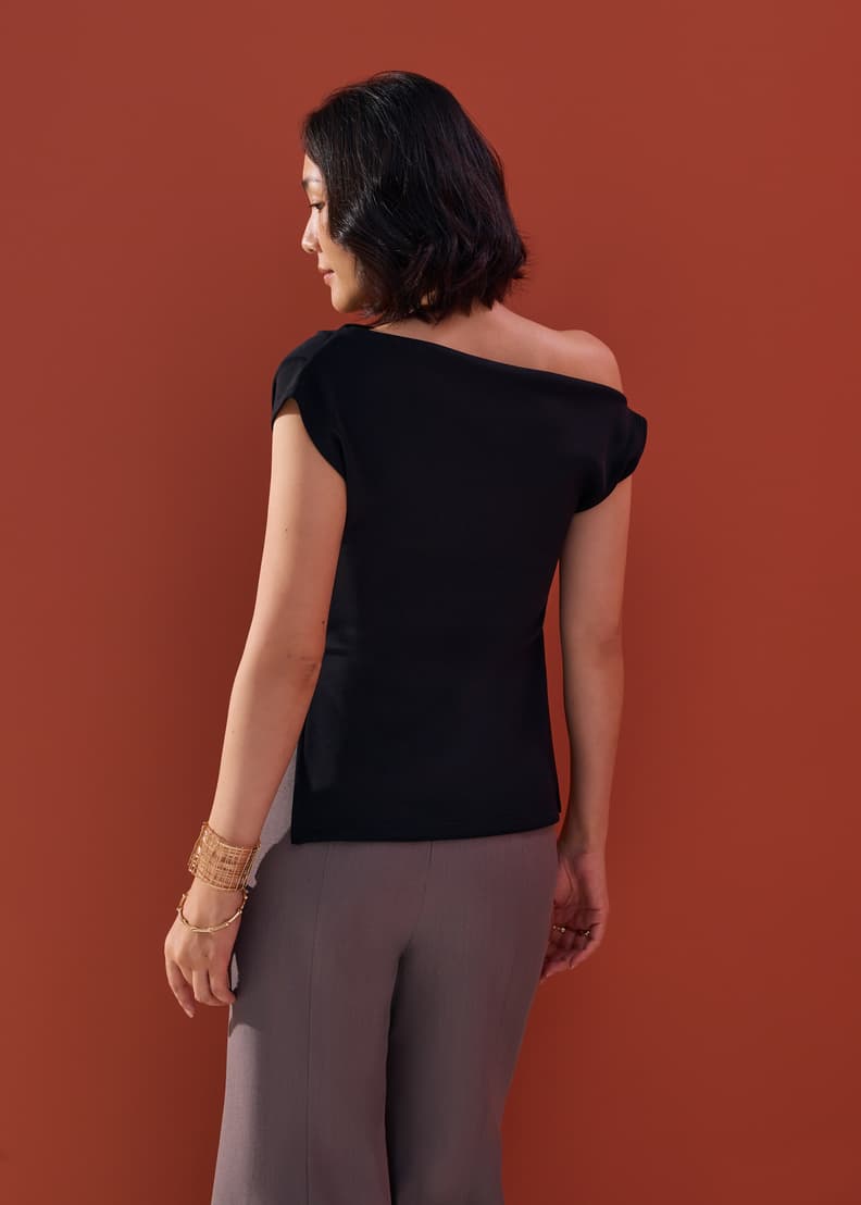 Porto di luna アシンメトリーチュニック Luna Tencel Asymmetric Tunic Top | Love, Bonito INTL
