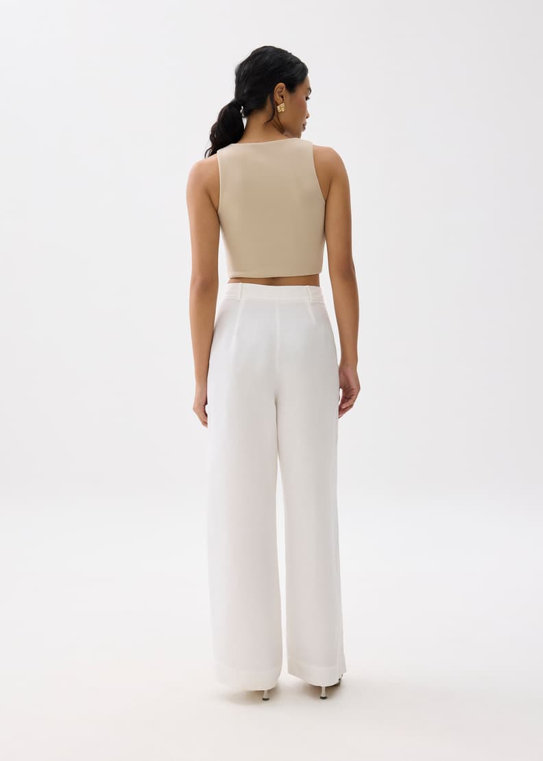 Pip Wide Leg Linen Pants in Light Blue – Worth Collective