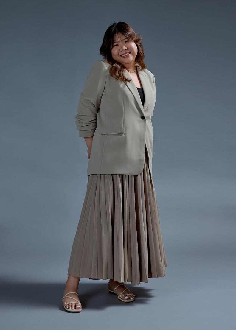 【BAON】matted pleated long skirt SMTHMA High-Quality Women A-Line Elastic High Waist Lace