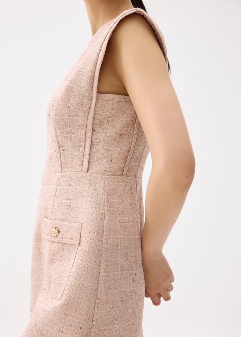 Aria Tweed A-line Mini Dress | Love, Bonito US