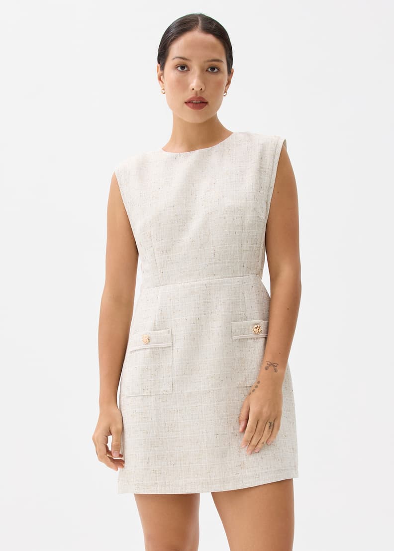 Aria Tweed A-line Mini Dress | Love, Bonito US