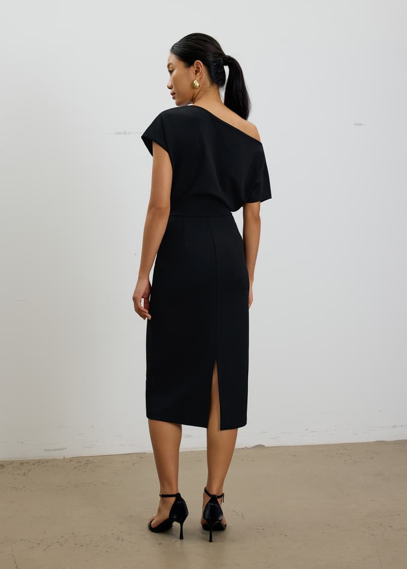 Amala Multi-way Drape Midi Dress | Love, Bonito INTL