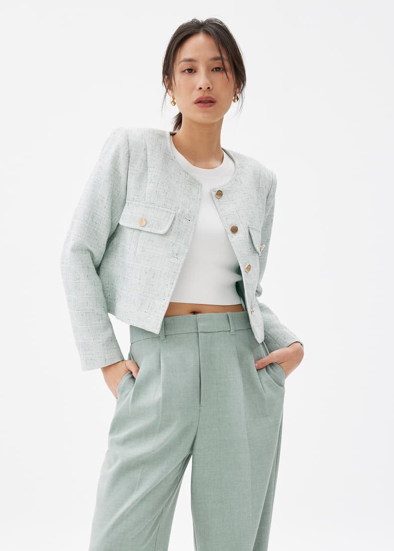 Arden Tweed Jacket | Love, Bonito US