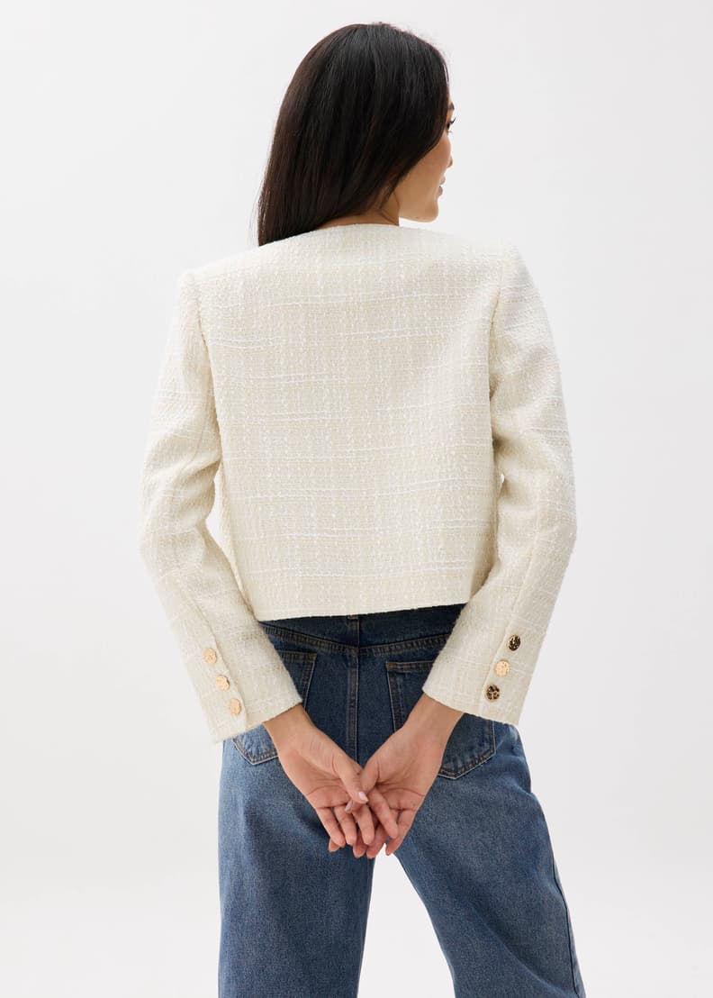 Zanna Detachable Collar Tweed Jacket | Love, Bonito SG