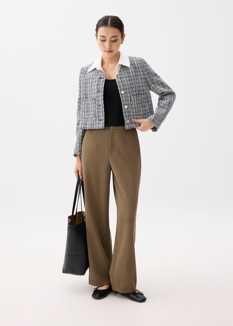 ジャケット on&on Detachable Collar Tweed Cropped Jacket NEW4XJ209_24 Designer fashion, Seoul-fully created | W Concept