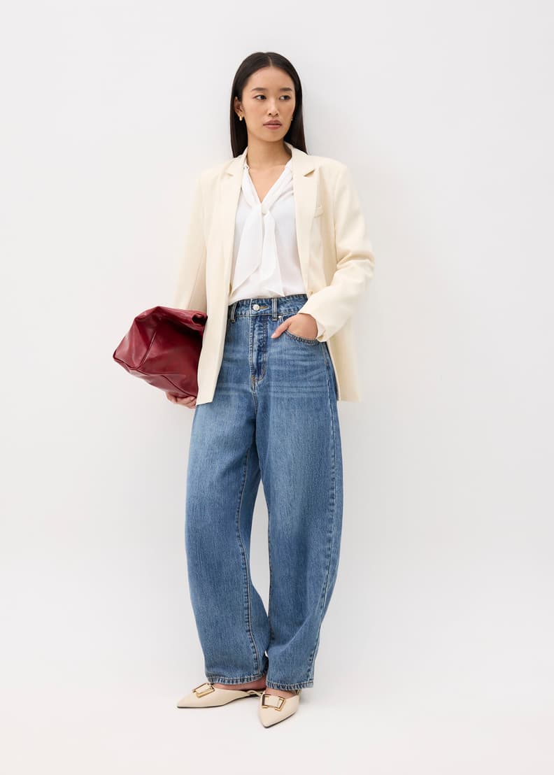 Crinkled Sheer Collared Blouse | Love, Bonito INTL