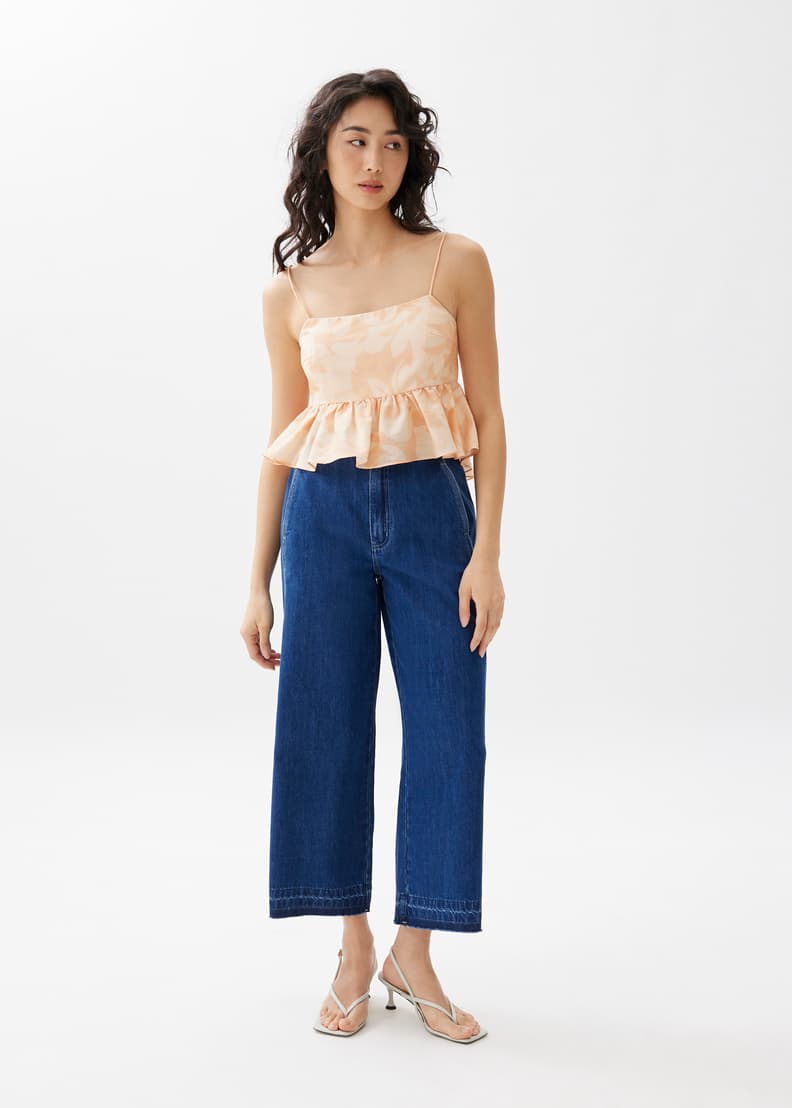 Babydoll peplum top shop