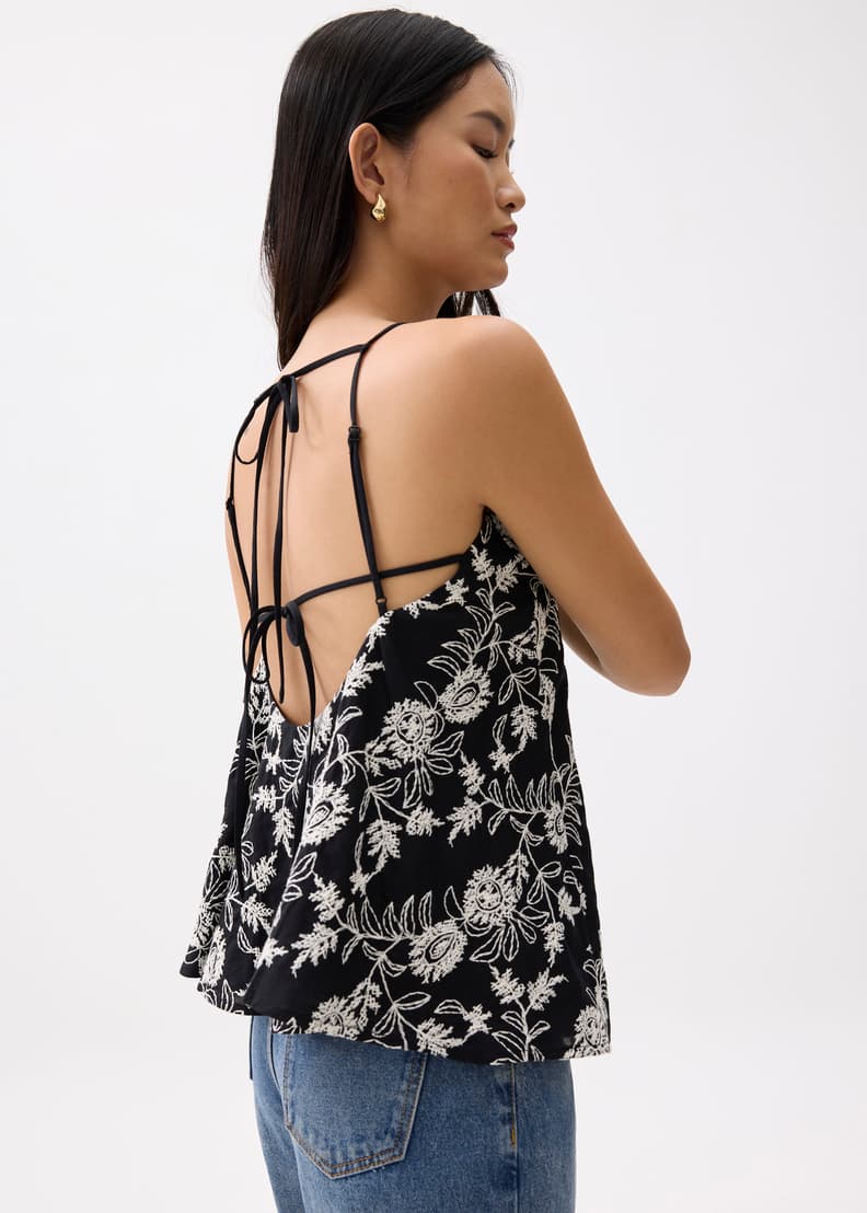 Viola Floral Camisole Top in Pink