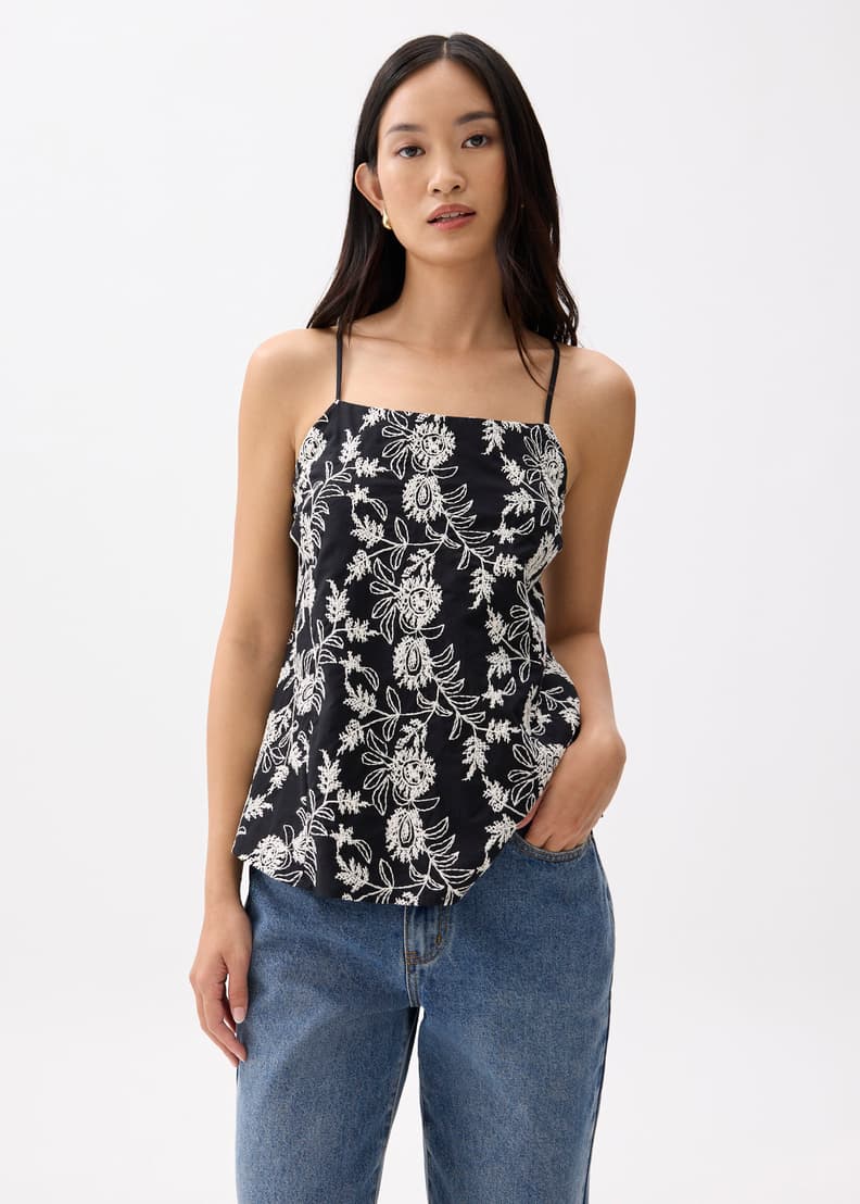 トップス ROSYLUCE EMBROIDERY CAMISOLE I-11931W-SEO-CD_PEACH-