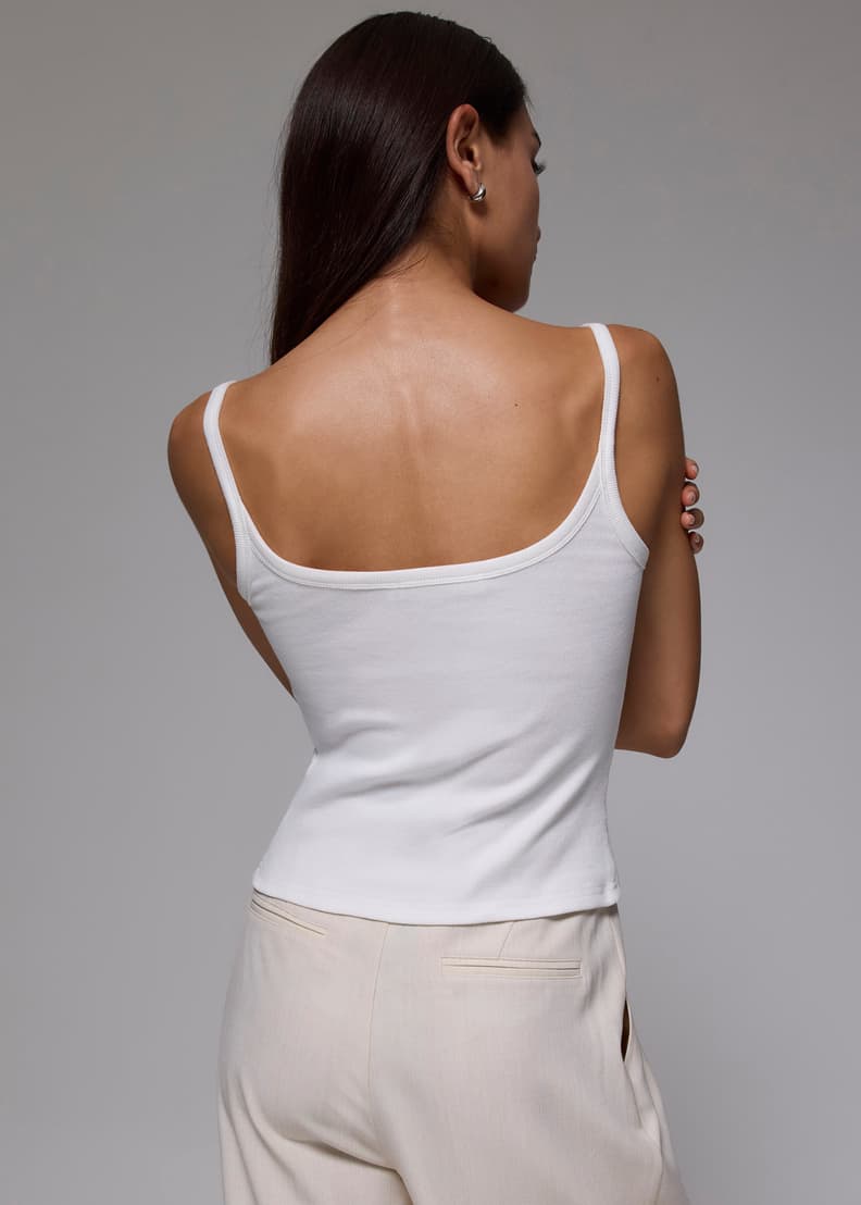 Slim Ribbed Jersey Tank Top | Calvin Klein