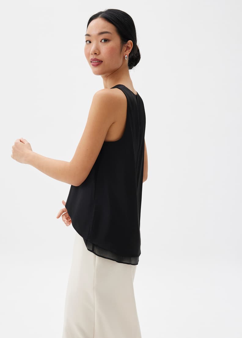 Satin Trapeze Shell Top | Love, Bonito US