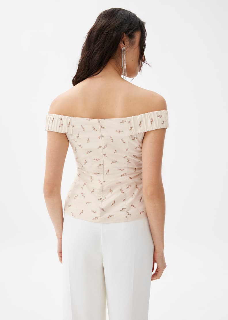 ♡PELLICULE loose offshoulder tops♡ Elastic Cotton Off Shoulder Top | Love, Bonito US