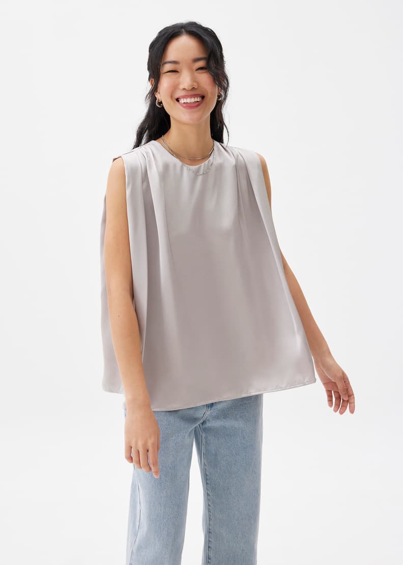 美品✨️Theory 23SS Rib SL Shell リブニット 近年 M Satin Boxy Shell Top | Love, Bonito HK
