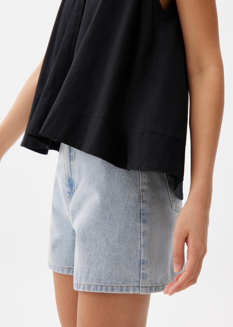 Linen Collared Swing Top | Love, Bonito US