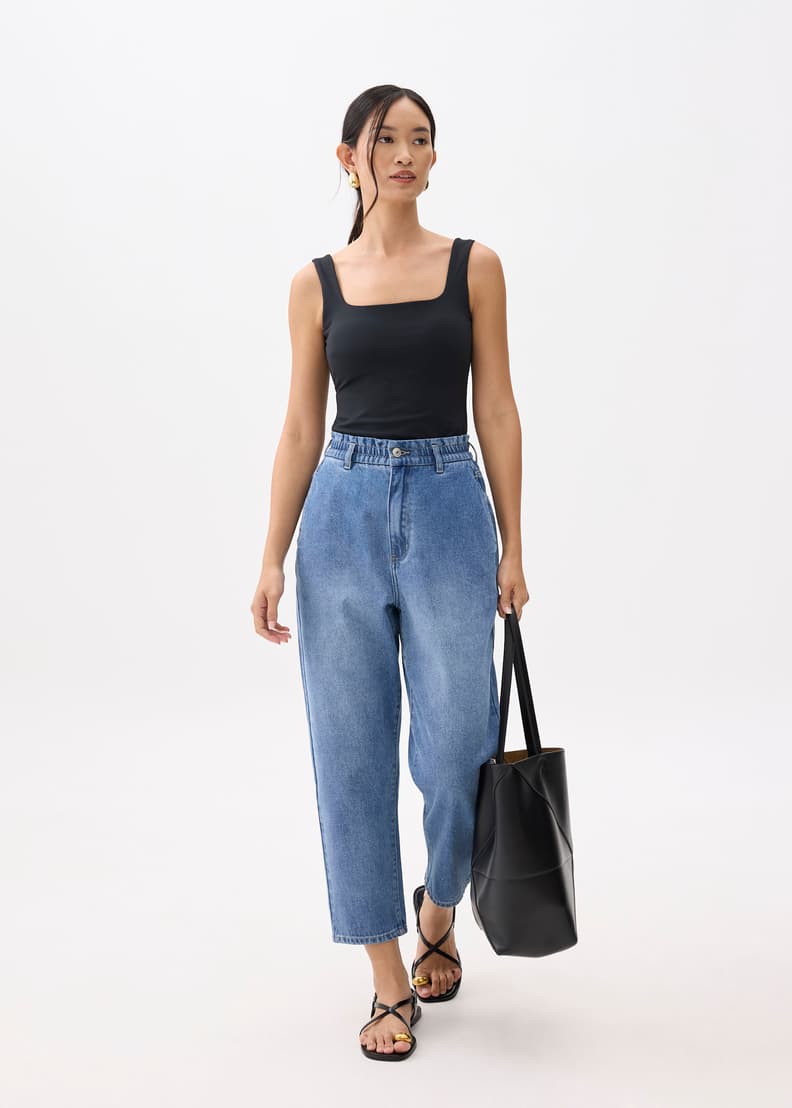 PAKUA☆RIBBON SQUARE NECK JERSEY TOP PAKUA] / ☆ RIBBON SQUARE NECK JERSEY TOP / BLACK (PAKUA