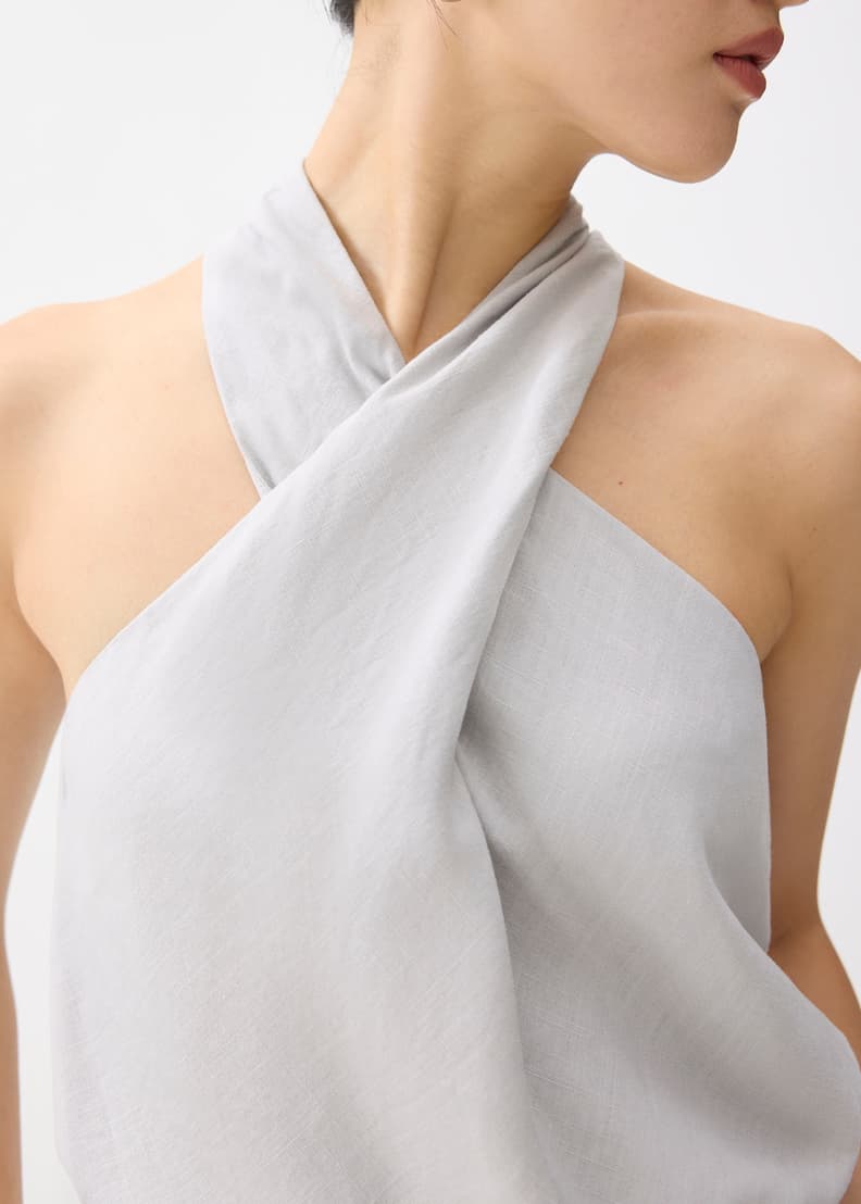 Linen Halter Top | Love, Bonito US