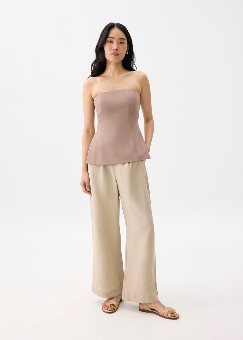 Padded Fitted Straight Neck Tube Top | Love, Bonito INTL