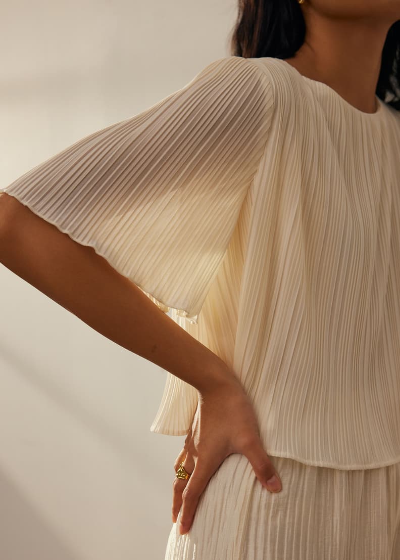 Plisse Crop Shell Top | Love, Bonito SG