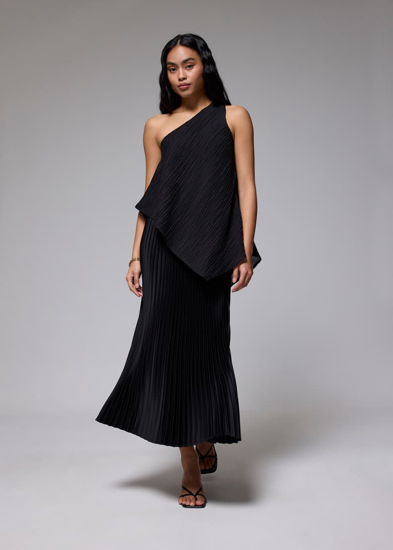 Crinkled Asymmetric Toga Top | Love, Bonito INTL